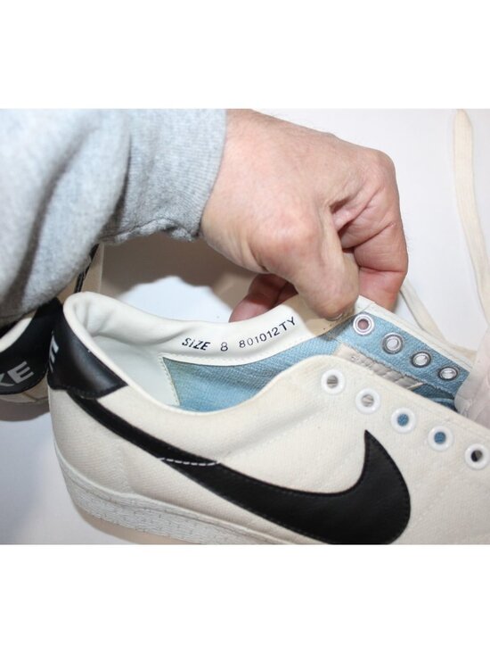 Vintage Nike Shoes Bruin Canvas White / Black Size 8 w/ Original Box main image 11